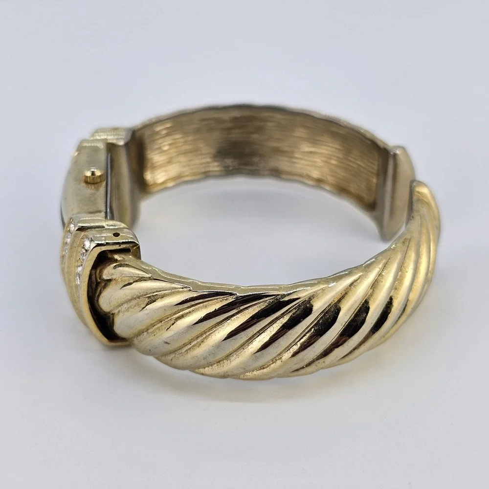 Studio Cuff‎ Watch Women 19MM White Dial Gold Bracelet Bands 5.5